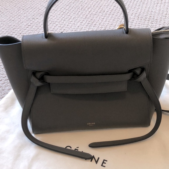 Celine Micro Belt Bag in Grained Calfskin Grey - Picture 5 of 5